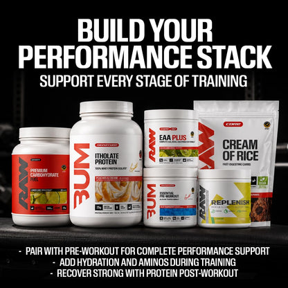RAW Fuel, Premium Endurance Supplement Powder, Orange (60 Servings) - Peak Performance, Hydration & Stamina During Workouts, Training or Competition - 24g of Carbohydrates & 300mg of Sodium