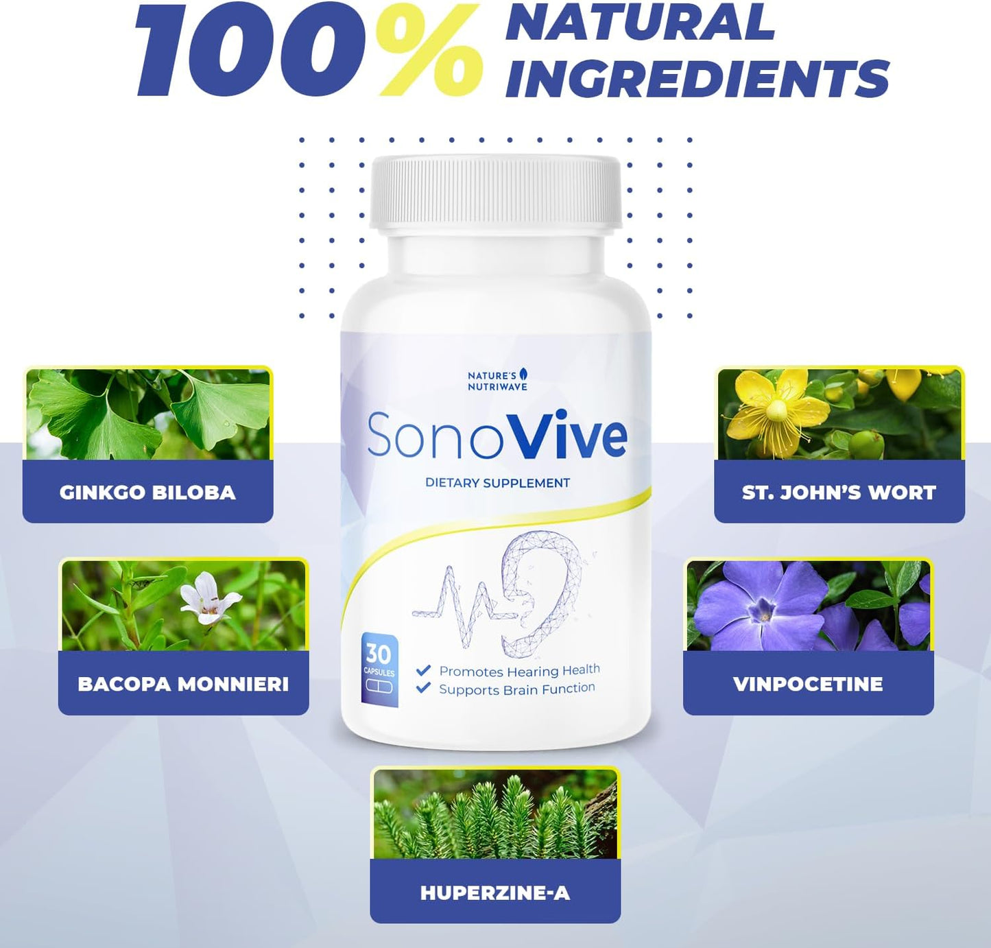 SonoVive – Original Formula Capsules – 30 Ct, 1 Month Supply | Original-formula capsules, plant-based | Easy-to-swallow daily capsule