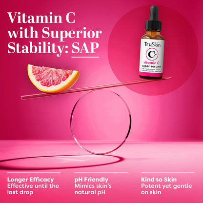 TruSkin Rejuvenate & Protect Bundle - Vitamin C Super Serum Plus 2oz and Tinted Mineral Sunscreen Serum SPF 30