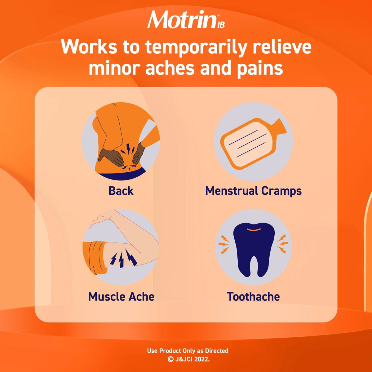 Motrin IB, Ibuprofen 200mg Tablets, NSAID Pain & Fever Reliever for Headache, Backache, Muscular Aches, Arthritis Pain Reliever, 50 Travel Packets of 2, 100 ct MotrinBuy Supplements Australia