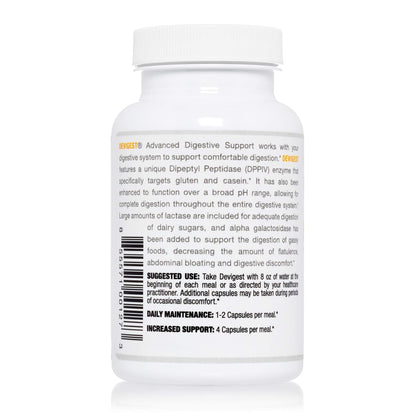Arthur Andrew Medical - Devigest ADS, Advanced Digestive Support, Relief for Lactose Intolerance and Casein Sensitivities, Vegan, Non-GMO, 180 Capsules | Advanced Digestive Support, Relief For Lactose, Gluten, & Dairy Intolerance, & Casein Sensitivities,