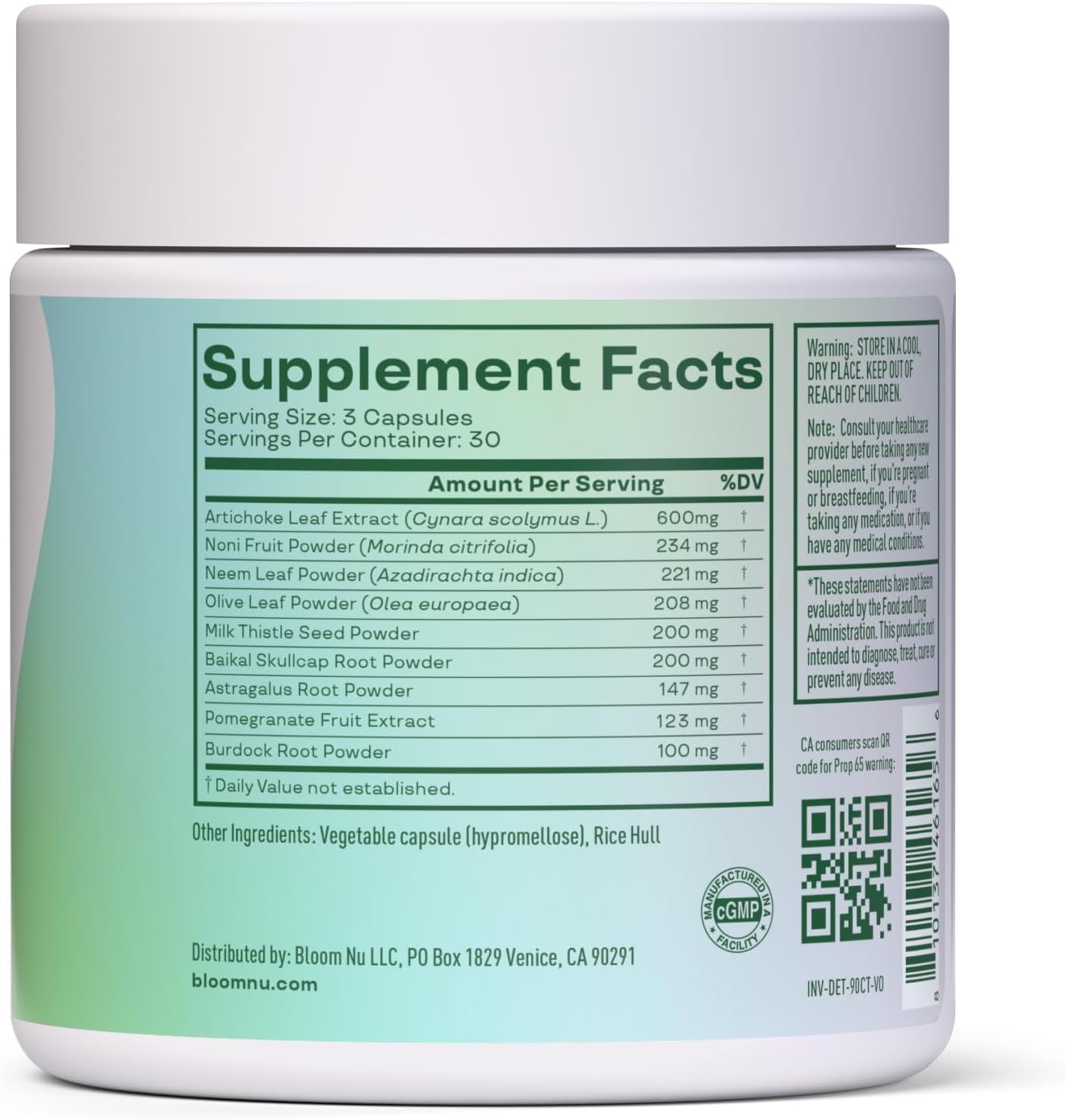 Bloom Nutrition Hormone Support Capsules for Women, Detox, 30 Servings | Cortisol Support, Menstrual Health, PMS Symptoms, Pomegranate Extract, Chaste Tree Berry & Dong Quai Root
