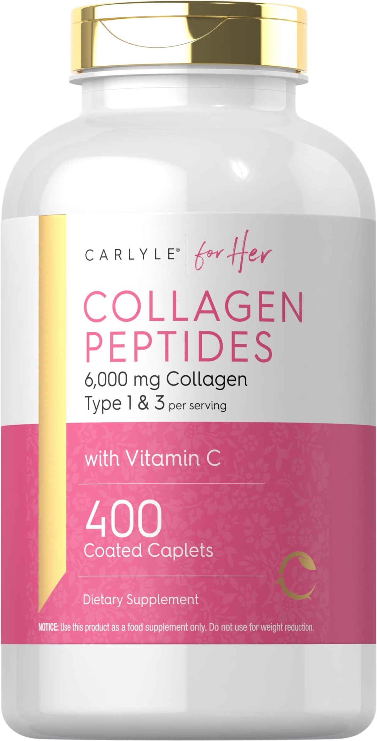 Carlyle Collagen Peptides 6000mg | 400 Caplets | with Vitamin C | Type 1 and 3 | Non-GMO, Gluten Free, Grass Fed Supplement Carlyle buy supplements Au