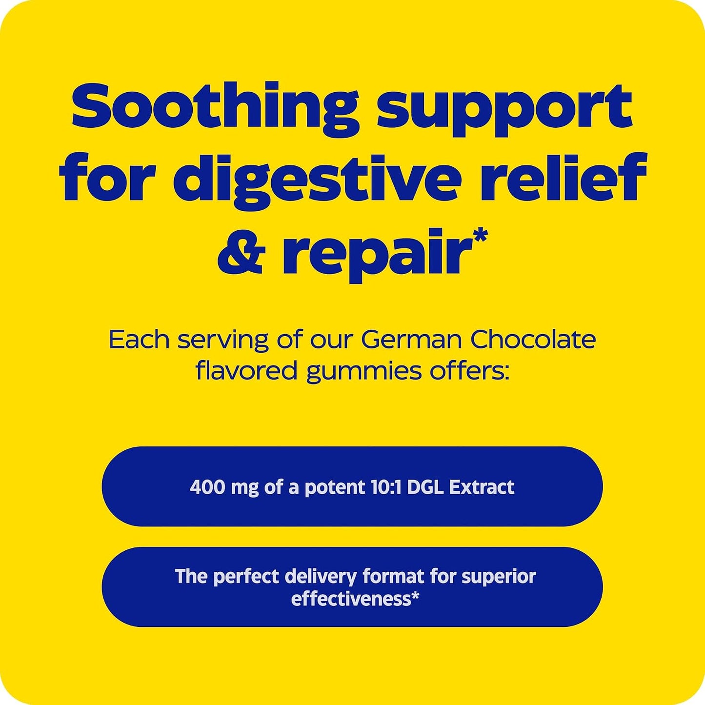 Enzymedica DGL Supplement for Men & Women - DGL Deglycyrrhizinated Licorice Gummies for Digestive Support & Gut Health, Soothes Stomach & Occasional Heartburn, Gluten Free, Vegan, Chocolate - 74 Count