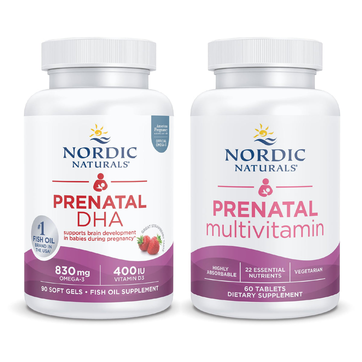 Nordic Naturals Prenatal Starter Pack - Prenatal DHA and Prenatal Multivitamin Tablets Nordic NaturalsBuy Supplements Australia