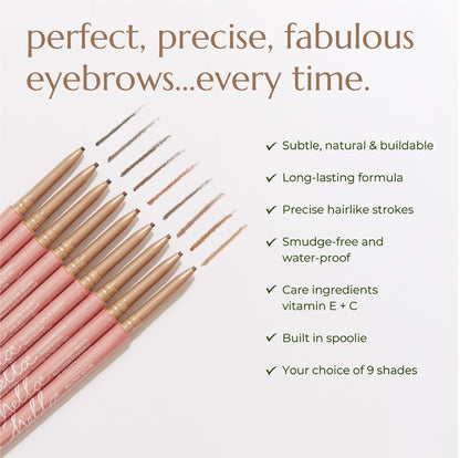 Chella Eyebrow Pencil – Easy-to-Use Brow Definer for Shaping, Filling & Blending – Long-Wear Deep Brown Eyebrow Pencils for Women with Precise Tip (Deep Brown) ChellaBuy Supplements Australia