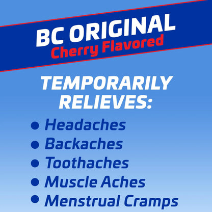 BC Headache Relief Powder, Dual-Action Formula with Aspirin & Caffeine Eases Aches & Pains, Cherry Flavor, 4 Count, Pack of 6 BCBuy Supplements Australia