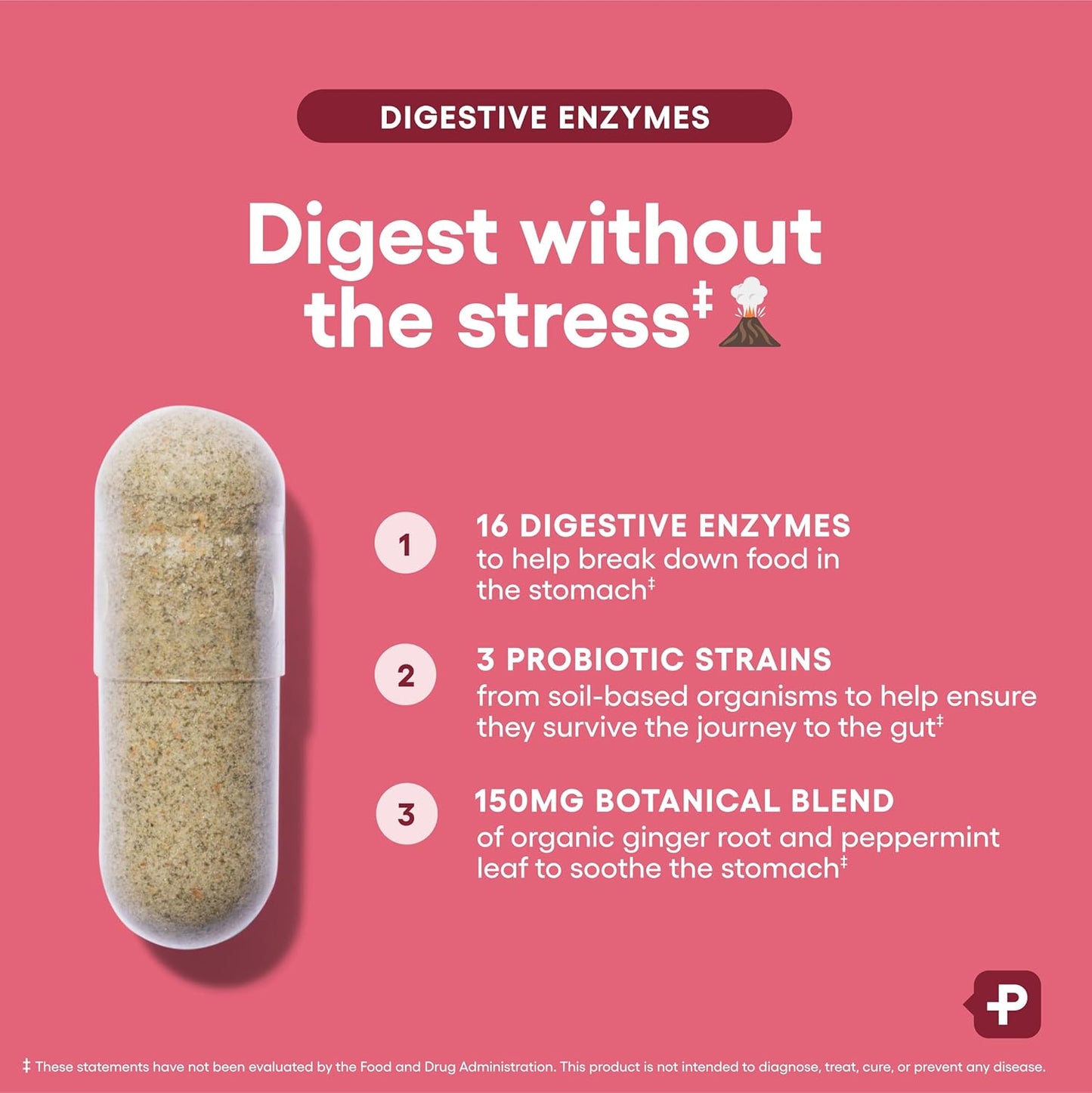 Physician's CHOICE Digestive Enzymes 60 Count + Easy Mix Fiber Bundle