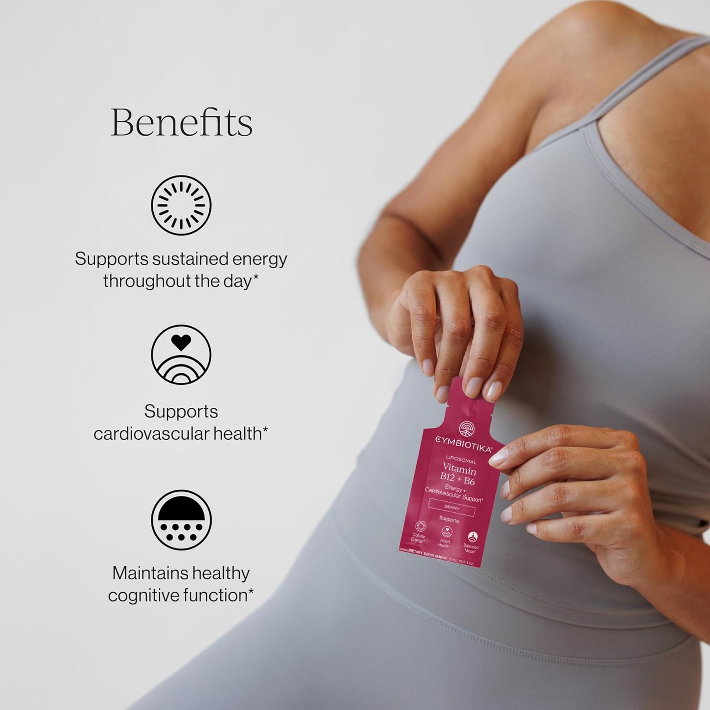 CYMBIOTIKA Liposomal B12 + B6 for Energy, Brain & Nerve Support
