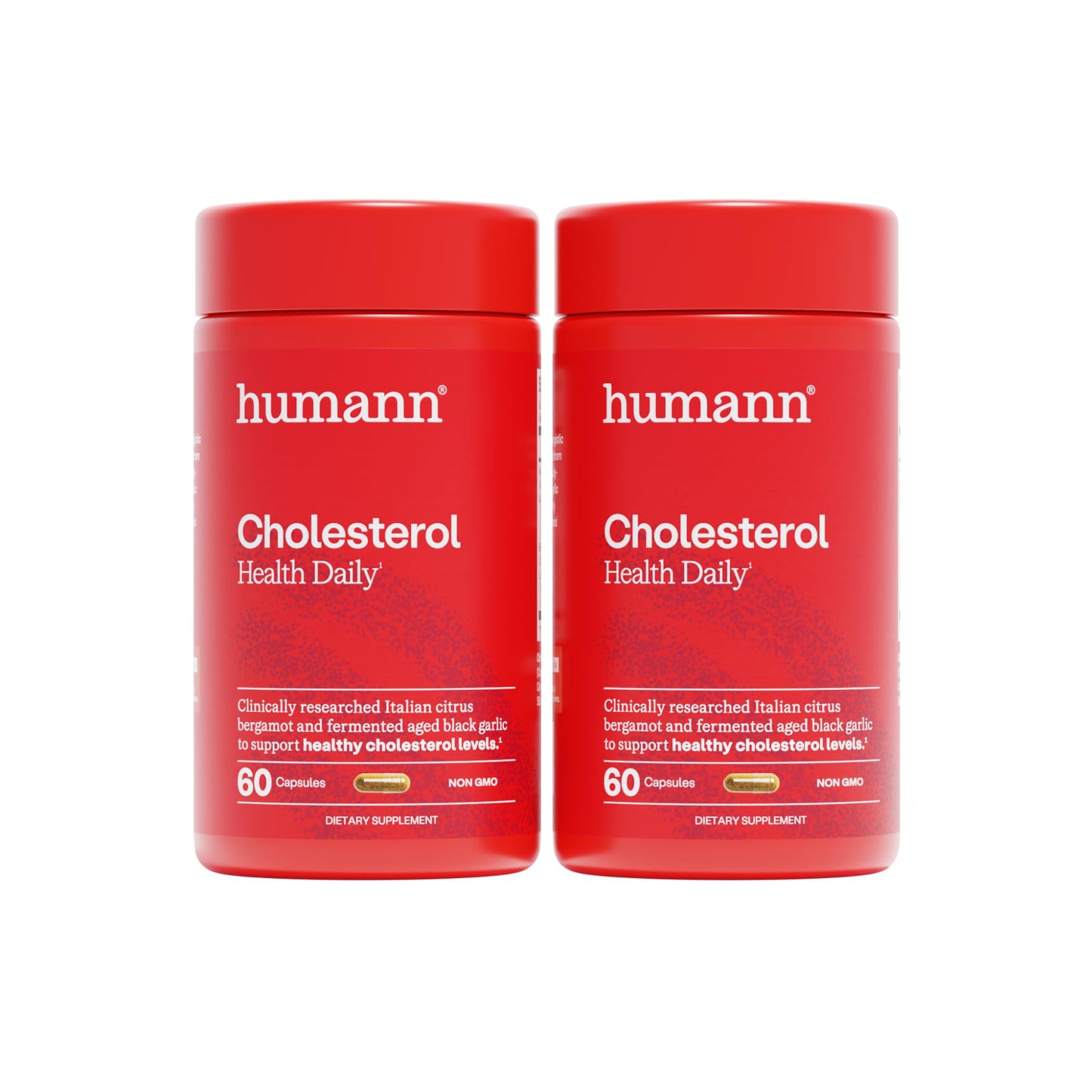HumanN Cholesterol Health Daily, Aged Black Garlic Extract & Citrus Bergamot, Cholesterol, Lipid, & Liver Support Supplement, 60 Capsules