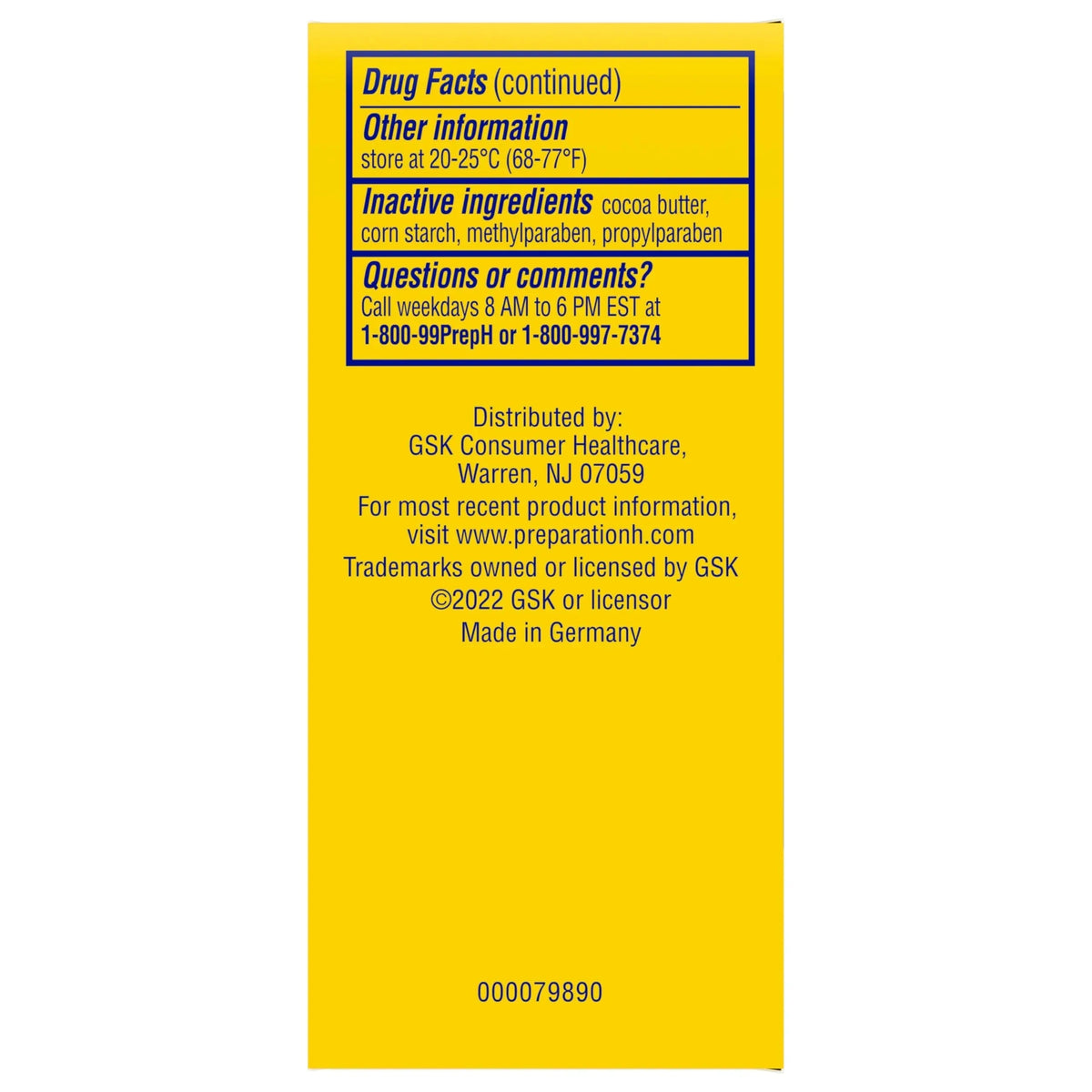 Preparation H Hemorrhoid Suppositories For Itching And Discomfort Relief - 12 Count (Pack of 1) Preparation HBuy Supplements Australia