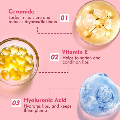 KIMUSE 6 Pcs Tinted Lip Butter Hydration Balm Set, 6 Flavored Shades Hydrating Plumping Gloss with Hyaluronic Acid & Vitamin E, Sheer Tint, Non-Sticky | Vegan Lip Care Makeup for Dry Lips & Daily KIMUSEBuy Supplements Australia