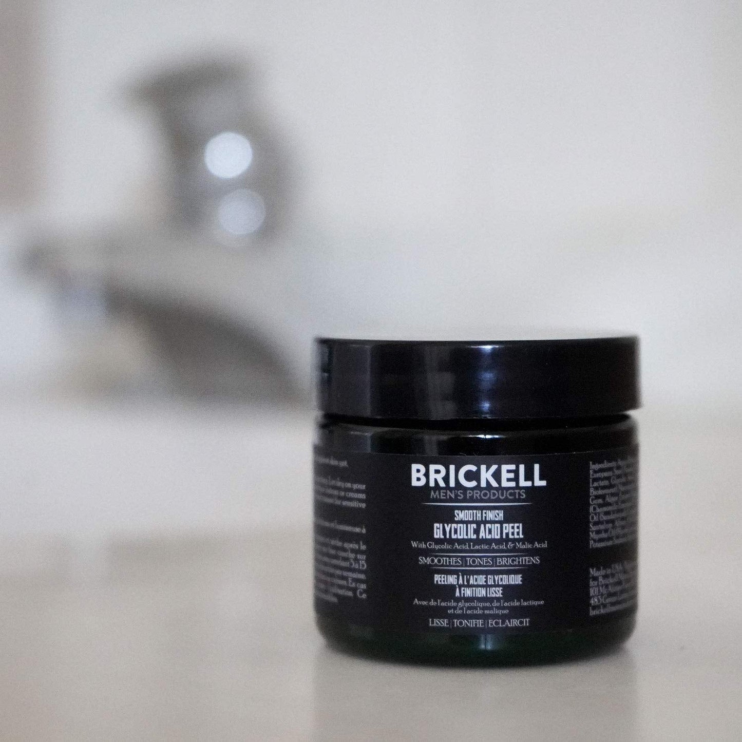 Brickell Men's Smooth Finish Glycolic Acid Peel For Men, Anti-Aging Peel for Wrinkles, With Glycolic Acid, Jojoba Oil, and MSM, 2 Ounce, Scented