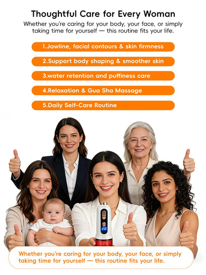 Poeruo 5-in-1 Body Sculpting Machine – Gua Sha & Cupping Vacuum Massage Device, Lymphatic Drainage Massage, Anti-Cellulite Tool & Skin Firming Care for Face, Belly, Arms, Legs, Waist & Love Handles Poeruo buy supplements Au