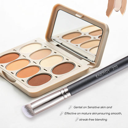 ENERGY Concealer Brush Under Eye Mini Angled Flat Top Kabuki Nose Contour Brush for Concealing Blending Setting Buffing with Powder Liquid Cream Cosmetic Pro Small Makeup Foundation brushes 270 ENERGYBuy Supplements Australia