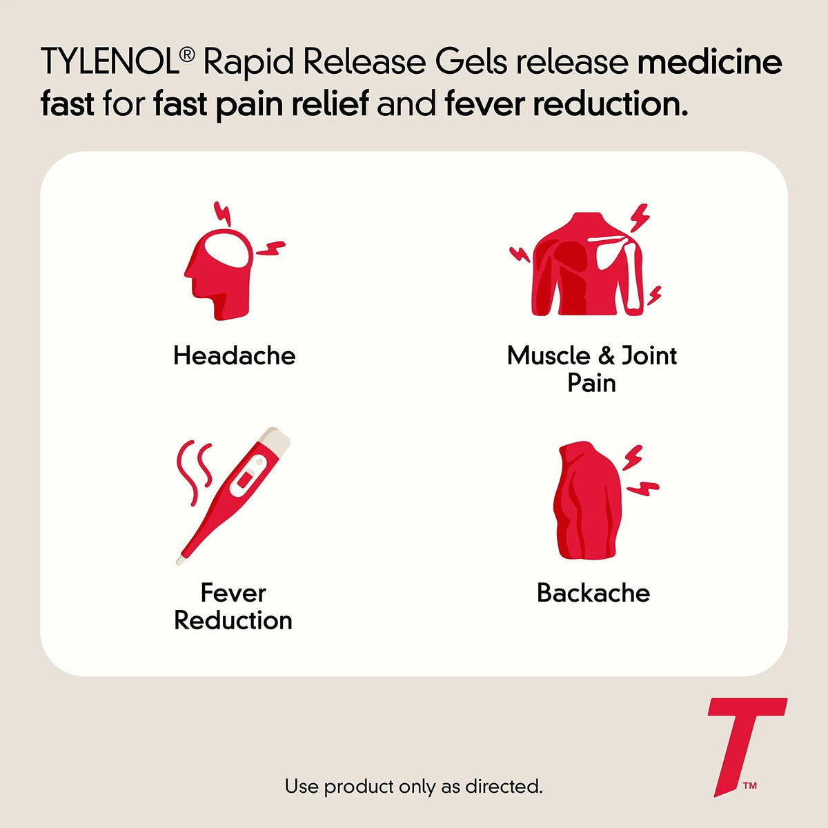 Tylenol Extra Strength Acetaminophen Rapid Release Gels, Fast, Strong Pain Relief, Fever Reducer, 500 mg Gelcaps with Laser‑Drilled Holes for Fast Release, OTC Medicine, 100 Count TylenolBuy Supplements Australia