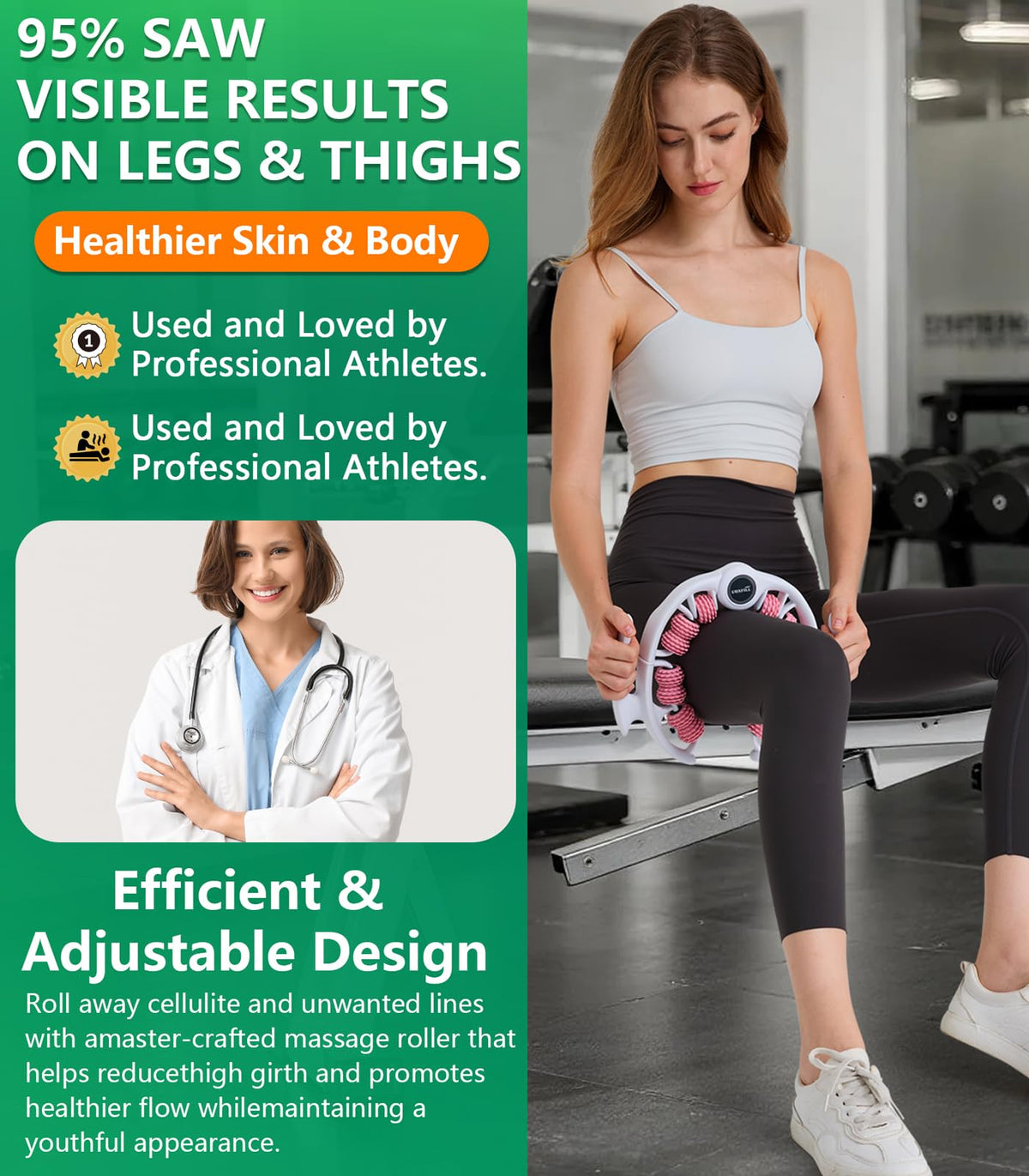 Uoxfill Cellulite massage tool | 360°removable cellulite remover for legs & Lymphatic Drainage Massager | Fascia Blaster for Contoured & Smoother Skin,Tool for Sore Arms, Legs, Stomach & Buttocks Pink Uoxfill buy supplements Au
