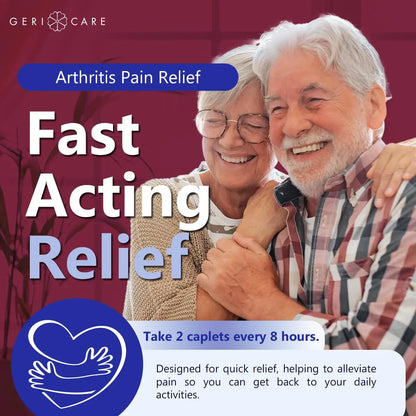 GeriCare Acetaminophen Extended-Release Arthritis 650mg Caplets, Pain Reliever, Arthritis Symptoms, Fever Reduction, 100 Count (Pack of 1) GeriCareBuy Supplements Australia