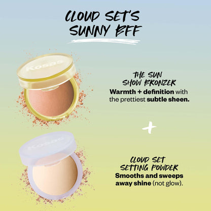 Kosas Sun Show Glowy Warmth Baked Bronzer - Contouring Powder for Cheekbones, Nose & Jawline - Enriched with Concentrated Fatty Acids - Talc-Free, Vegan & Hypoallergenic - Waves KosasBuy Supplements Australia