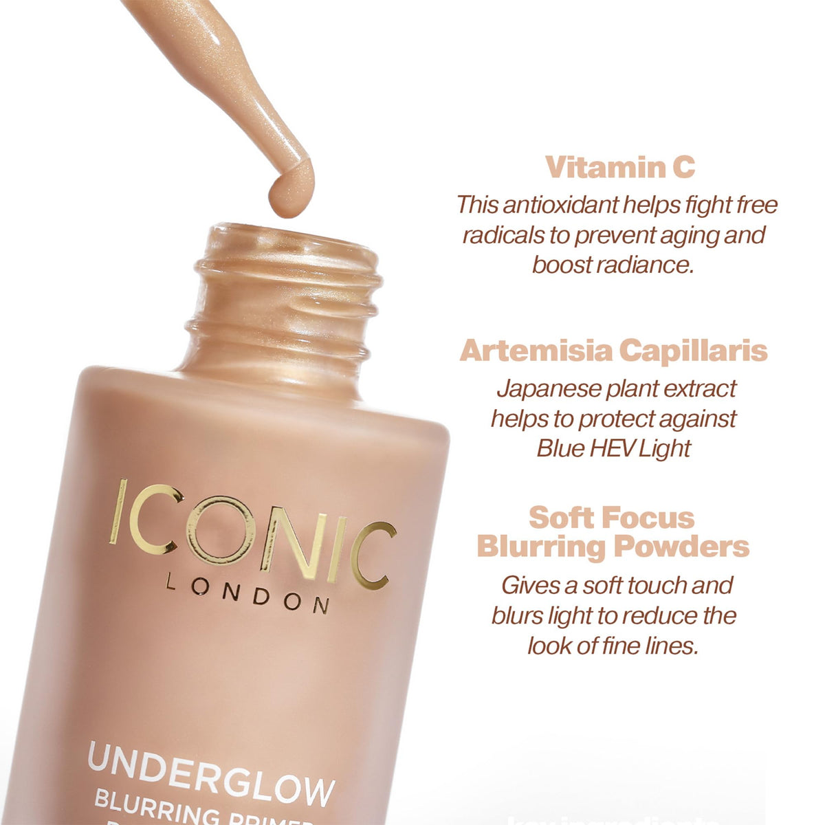 ICONIC LONDON Underglow Blurring Primer | Blurs Imperfections and Gives Skin a Radiant Glow, Cruelty-Free, Vegan Makeup Universal Shade, 0.91 Fl oz ICONIC LONDONBuy Supplements Australia