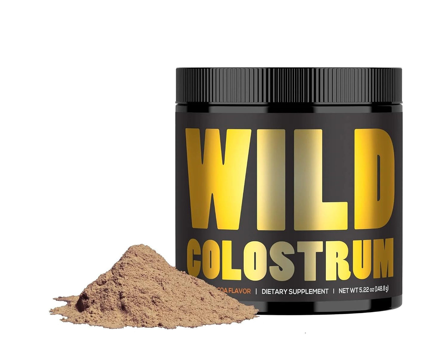 Cocotropic Organic Mushroom Cacao Mix (8oz) & Colostrum Powder (5.22oz) Bundle for Gut Health and Energy
