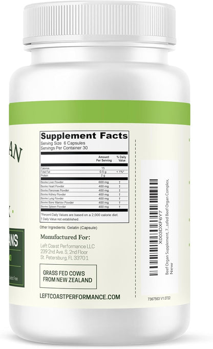 Left Coast Performance Beef Organ Supplements from New Zealand - Supports Women's Overall Energy & Health - Non-GMO, No Fillers, Hormone & Antibiotic Free