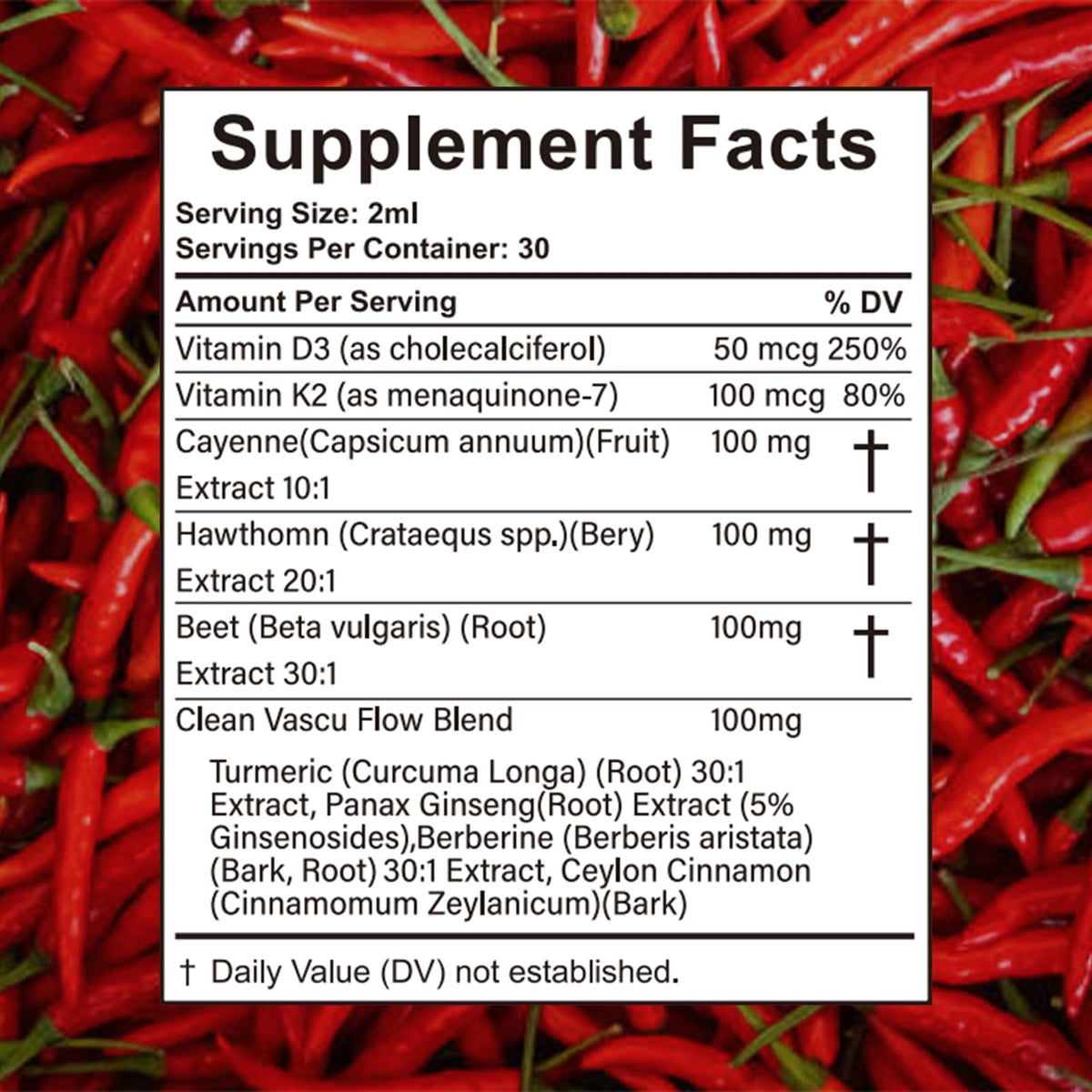 Velestoff Cayenne Pepper Drops, Cayenne Circulation Blend with Hawthorn Beet Root Turmeric Vitamin K2 D3 - Vegan, Non-GMO - 2FL.OZ (2 PCS) Velestoff buy supplements Au