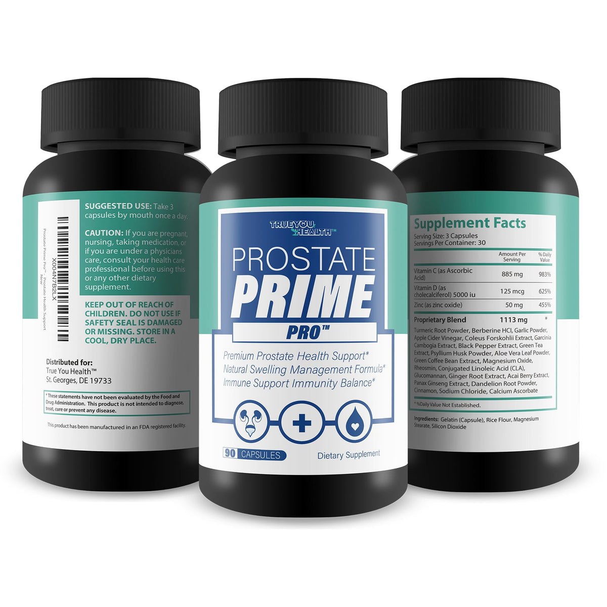 Prostate Prime Pro - Improved Formula - Our Best Prostate Support Supplement For Men’s Health - Natural Prostatitis Prostate Health - Natural Prostate Remedies - Men Prostate Vitamin Prostaprime Pills True You Health buy supplements Au