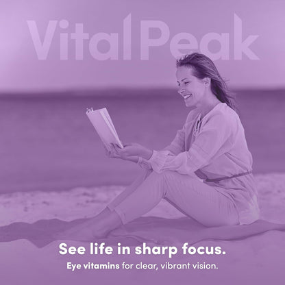 Vital Peak® Provision | Eye Health Supplements with Eyebright, Lutein | Eye Vitamins, Bilberry, Eyebright, Lutein, Zeaxanthin. 30 Days Supply. 60 Capsules