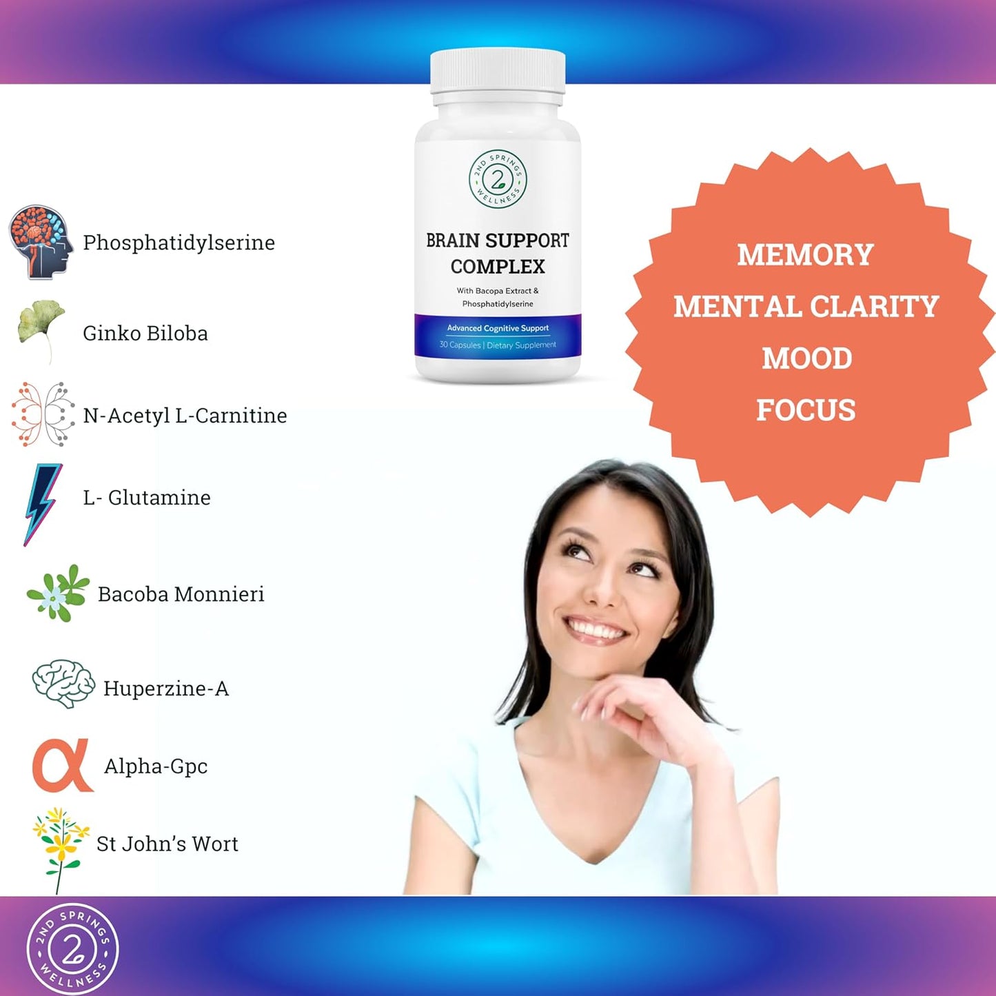 Men's Health Vitality Bundle: Brain Support Complex, Men's Daily 7 Essentials, and Vitamin D3 + K2