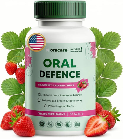 Oracare – Daily Oral Support with Enzymes, Hydroxyapatite, Xylitol & 3-Strain Probiotic Blend – Non-GMO Stimulant-Free Formula – Made in USA – 30 Melt-In-Mouth Tablets, 1 Month Supply