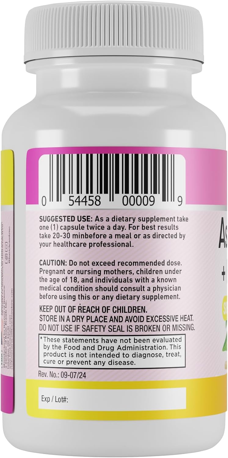 Harvest of Nature Ashwagandha & Black Pepper, 60 Capsules 1 Pack | Ashwagandha Root and Black Pepper Fruit for energy management and stress support