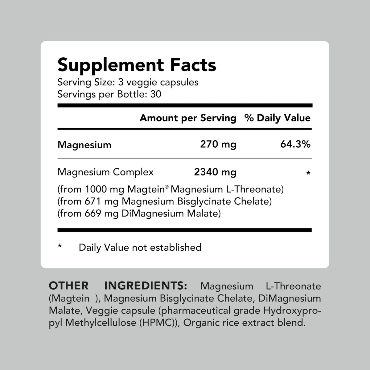 AMANDEAN Magtein Magnesium Complex. L-Threonate, Glycinate, Malate Triple Blend Chelated Magnesium Supplement. 90 Veggie Capsules. High Absorption Branded Ingredients. Brain Health, Sleep, Calm*. AMANDEAN buy supplements Au