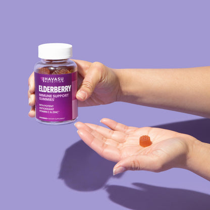 Sambucus Elderberry Gummies with Vitamin C & Zinc, Berry, 30 Servings | Vegan, Non-GMO, Gluten Free Elderberry Gummies, 100mg Extract Per Serving for Immune Support and Wellness Defense, 60 Count