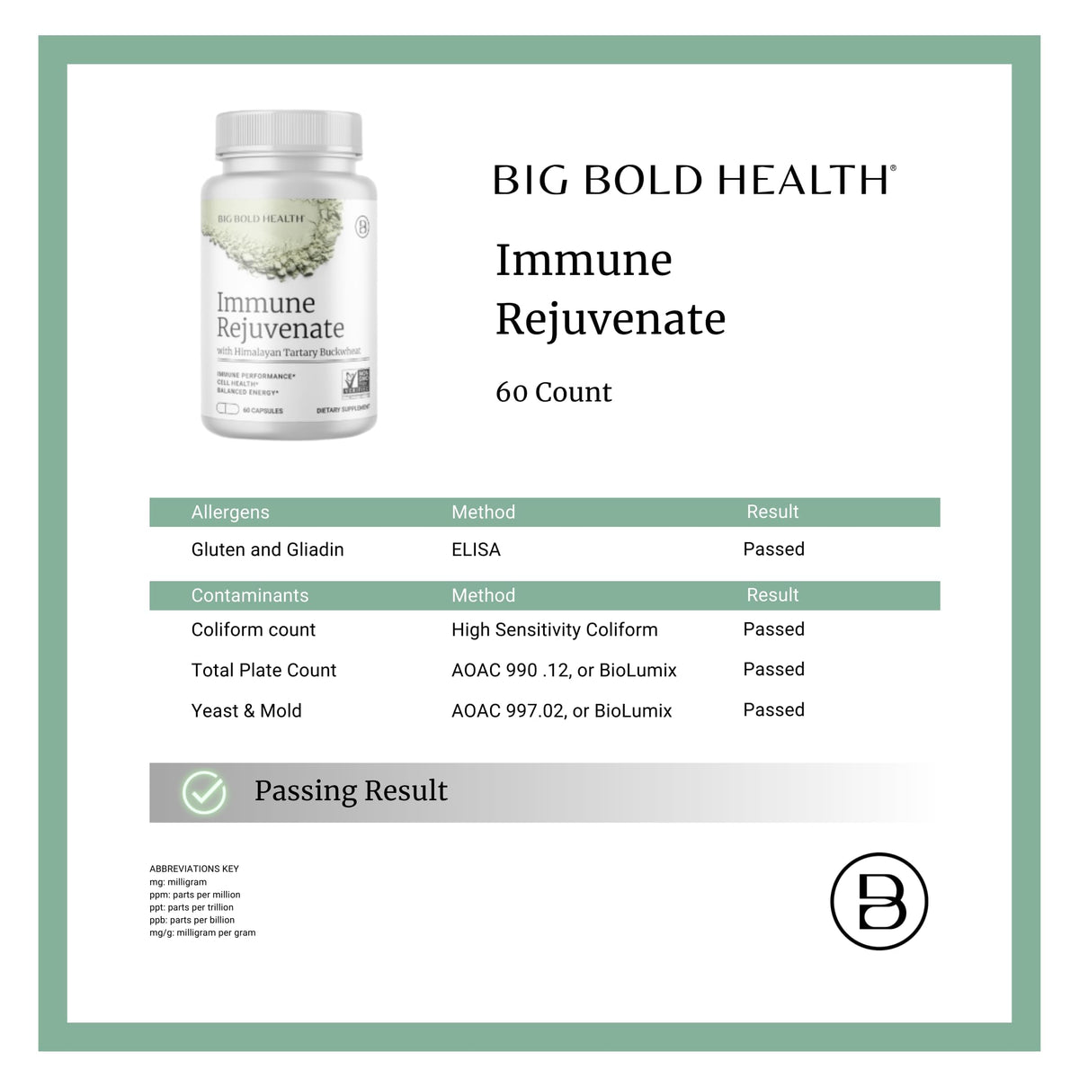 BIG BOLD HEALTH HTB Immune Rejuvenate - Polyphenols Supplement for Immune Support with Himalayan Tartary Buckwheat - Gluten Free, Dairy Free, Non-GMO Formula - 60 Vegetarian Capsules BIG BOLD HEALTHBuy Supplements Australia