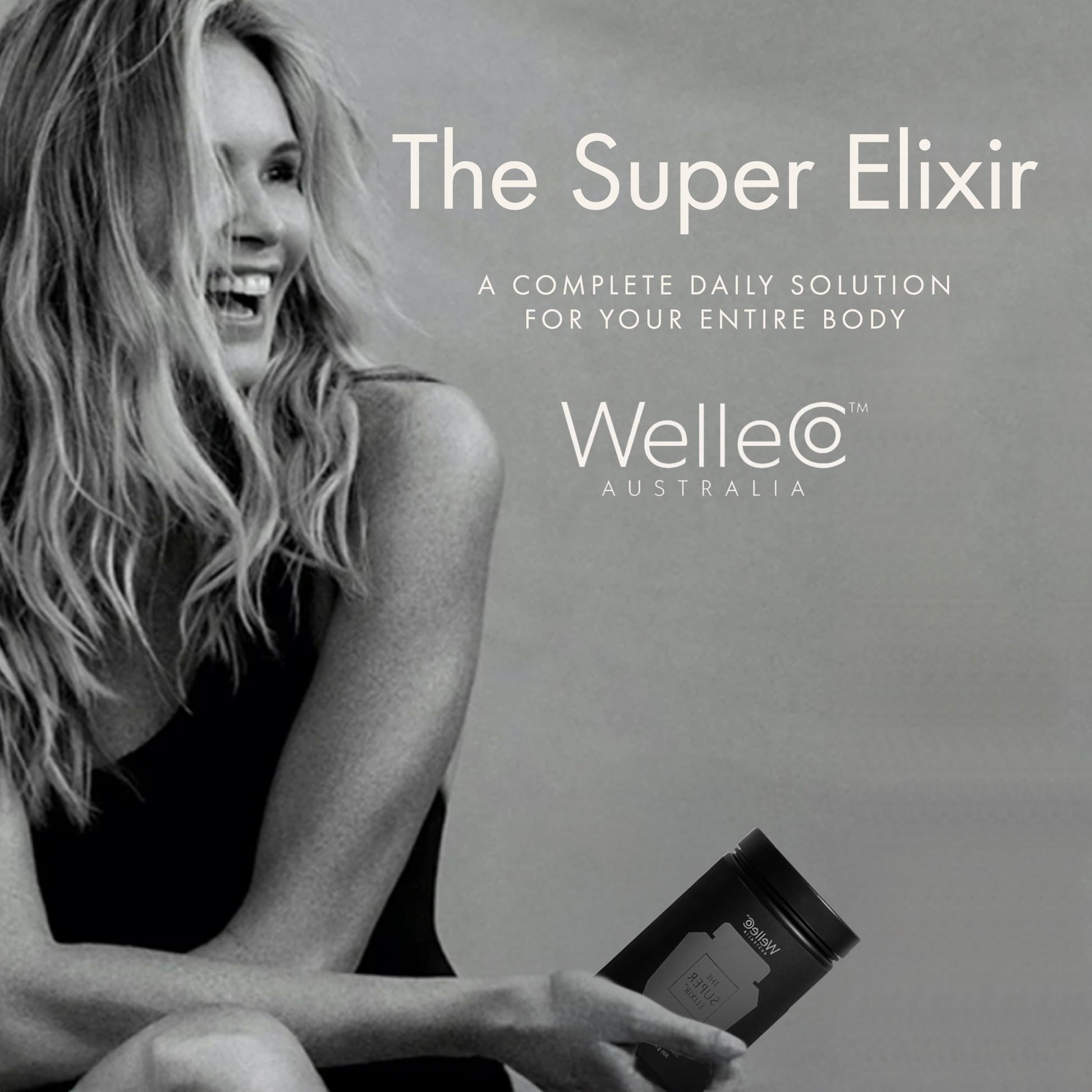 WelleCo The Super Elixir, Daily Greens Powder with Probiotics, Superfoods & Whole Foods, Unflavored Drink Mix for Gut Health, Immunity, Energy, Skin & Hair, 10.5oz Jar WelleCo buy supplements Au