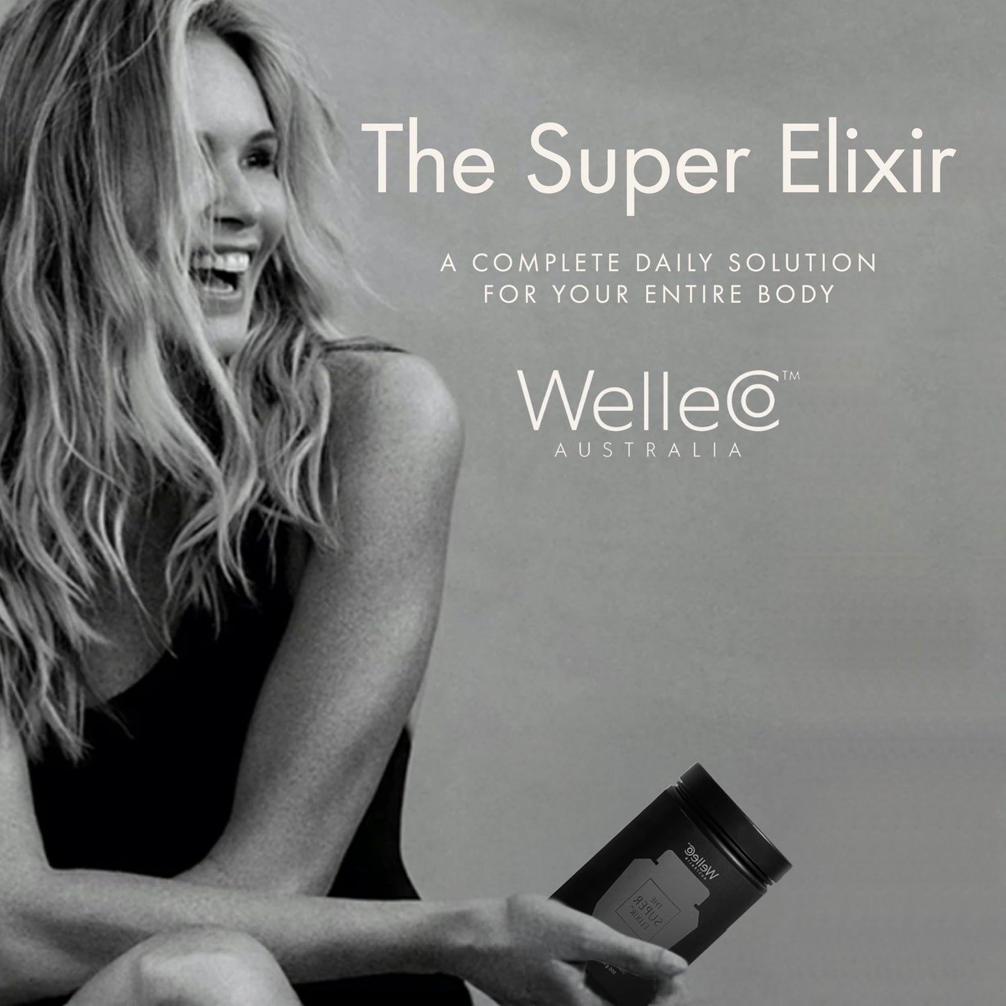 WelleCo The Super Elixir Daily Greens Powder, Probiotic Drink Mix with Whole Foods, Gluten Free, Vegan Gut Health Powder, Energy, Immunity, Healthy Skin, Hair & Nails (300g, Lemon Ginger) WelleCo buy supplements Au