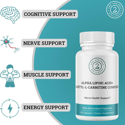 Magnesium Bisglycinate + ALA & ALC Complex Bundle | Muscle Support, Nerve Health, Energy, Metabolism, Cognitive Function & Daily Wellness by 2nd Springs