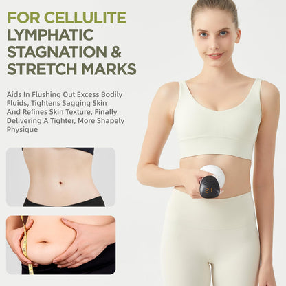 MMGJMP Lymphatic Drainage Massager & Anti-Cellulite Massage Tool, Body Contouring Device for Legs, Arms & Stomach, Supports Smoother Skin, with Gentle Warming & Vibration - W MMGJMP buy supplements Au