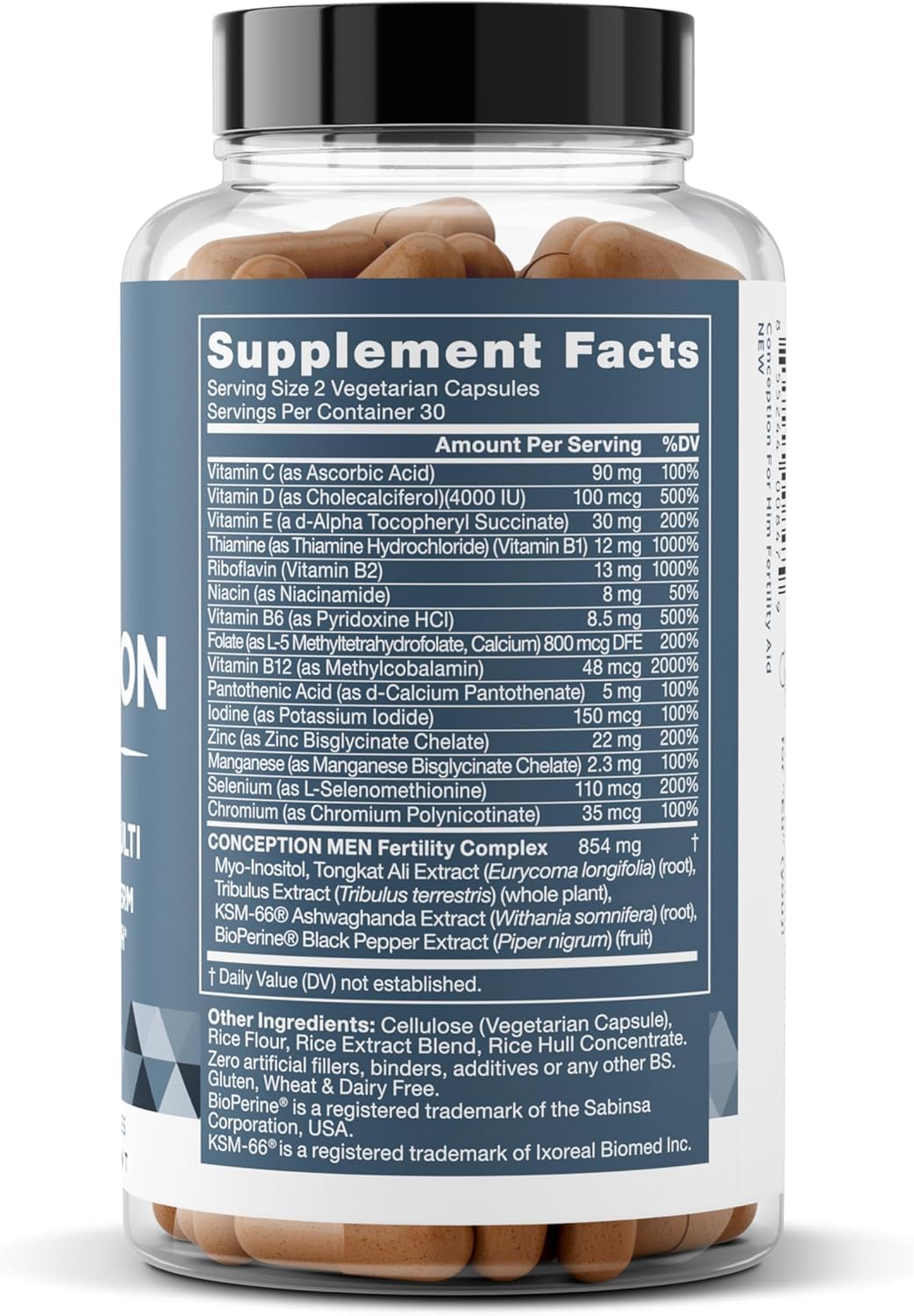 Conception for Him and Vital Liver Bundle - Male Fertility Booster & Prenatal Supplement + 9-in-1 Liver Support Eu Natural buy supplements Au