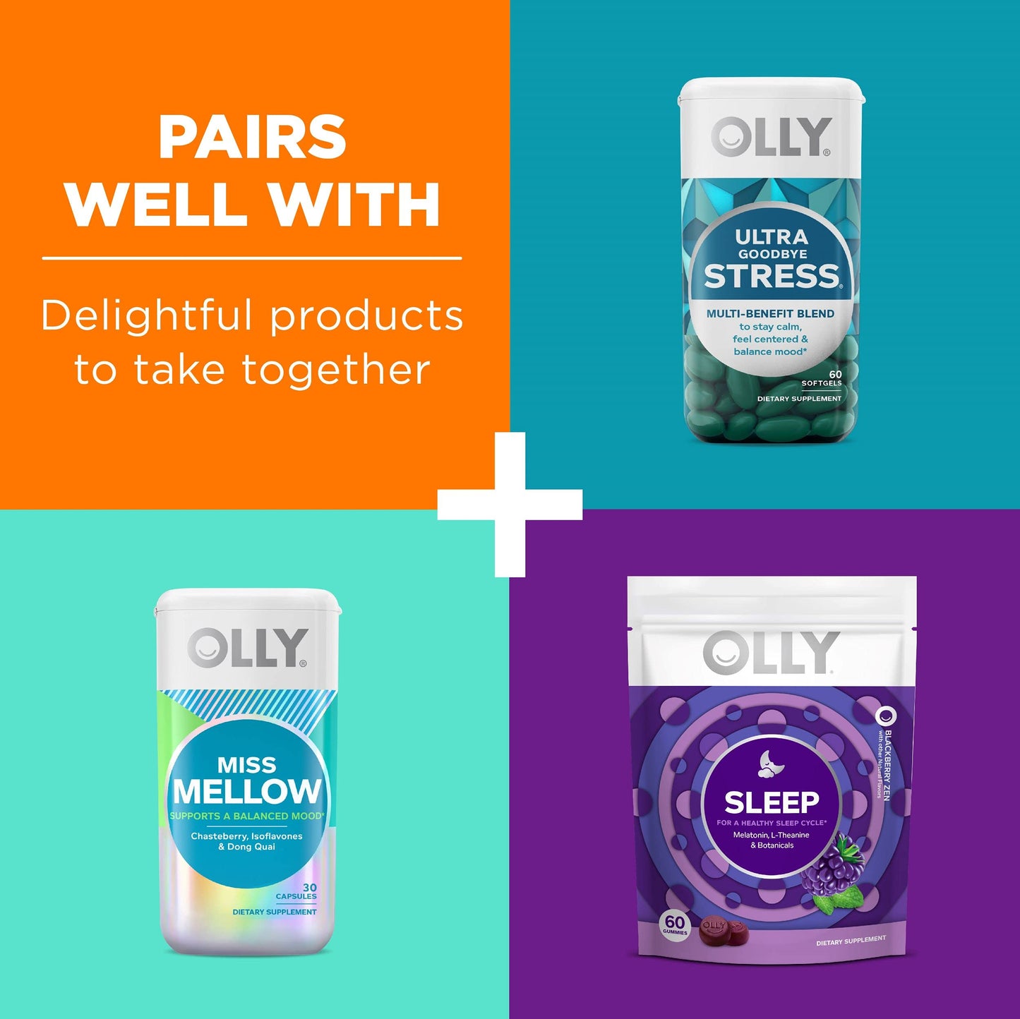 OLLY Hello Happy Gummy Worms, Mood Support Gummies For Adults,* Saffron Extract, Vitamin D, Tropical Zing Flavored, 30 Day Supply - 60 Count