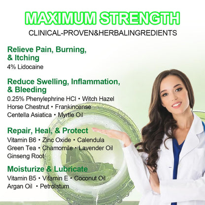 vamy Hemorrhoid Ointment (2 x 20g Tubes), 40g - Maximum Strength Formula for Hemorrhoidal Fast Relief, Soothes Itching, Burning & Discomfort vamyBuy Supplements Australia