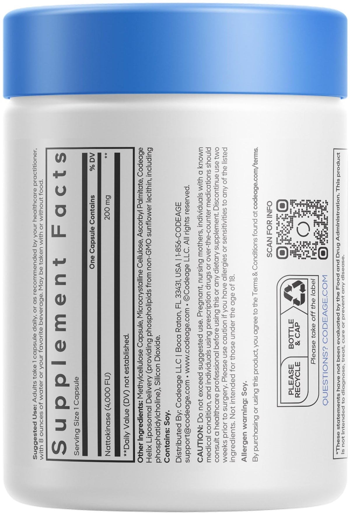 Codeage Liposomal Nattokinase Supplement – Nattokinase 4000 FU, Liposomal Delivery - Vegan, Non-GMO – 90 Capsules CodeageBuy Supplements Australia
