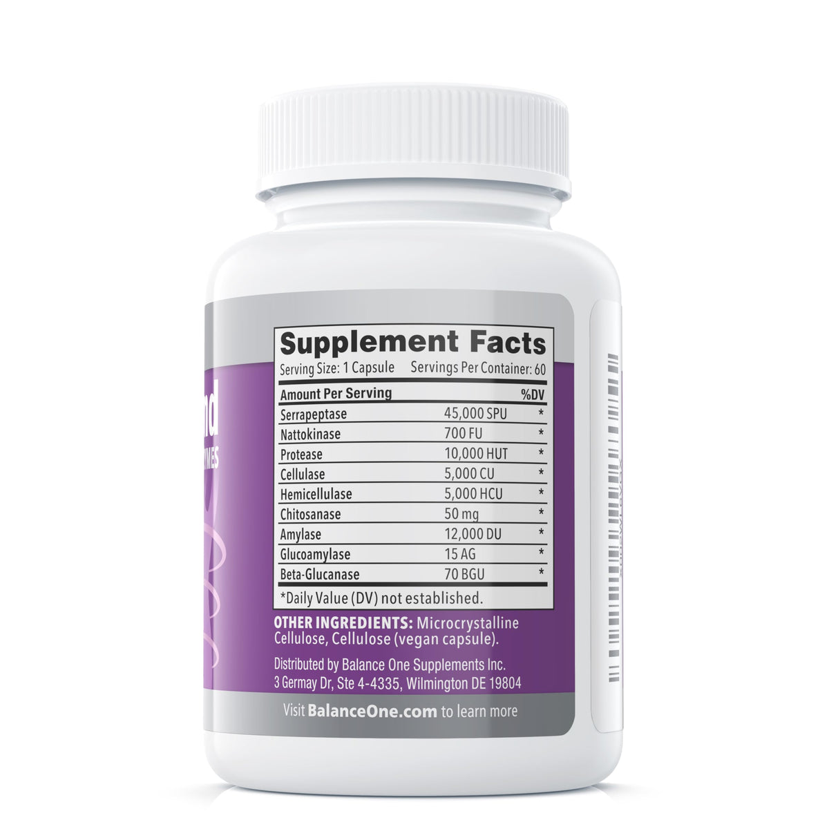 Balance ONE Biofilm Disruptor – Proteolytic Enzymes & Defense Supplement with Serrapeptase & Nattokinase – Systemic & Digestive Support – 60 Capsules, 2 Month Supply – for Women & Men – SerraDefend Balance ONE buy supplements Au