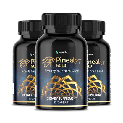 Pineal XT Gold Pineal Gland Supplement, Third Eye Awakening | Focus and Memory Supplement for Brain, 7 Powerful Ingredients Detox and Activate Your Pineal Gland, 30 Count, 1 Daily