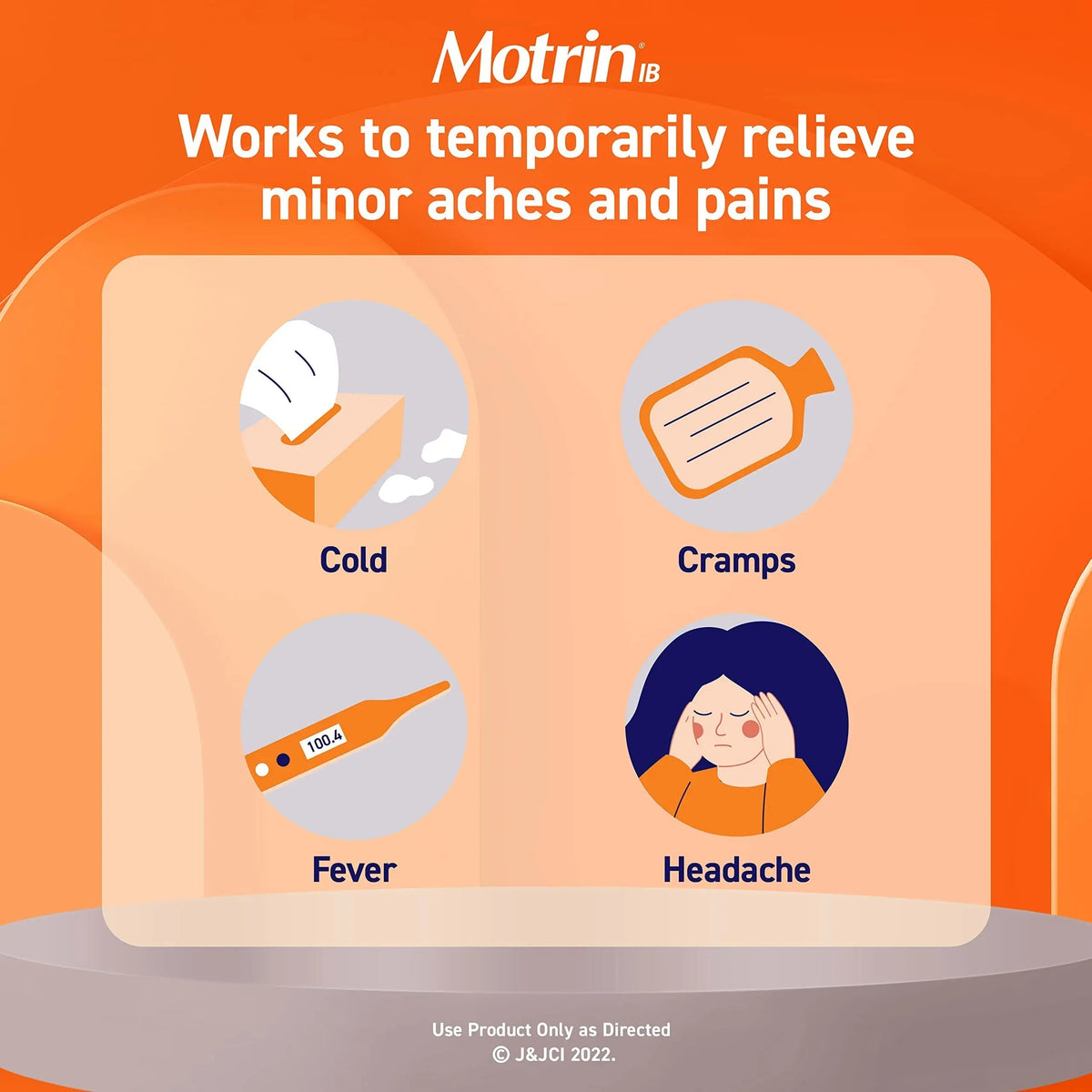 Motrin IB Liquid Gels with 200mg Ibuprofen per Caplet, Pain Reliever & Fever Reducer for Adults, Relief from Minor Arthritis Pain, Muscle Aches, Headache, Menstrual Cramps & Backache, 120 ct MotrinBuy Supplements Australia
