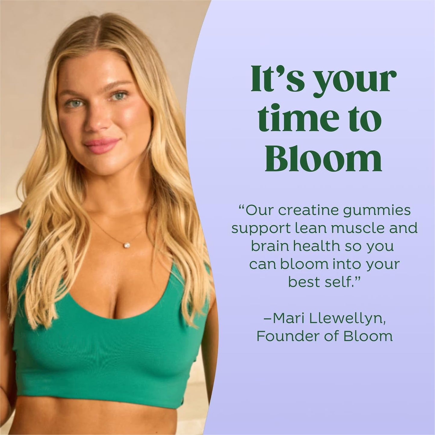 Bloom Nutrition Creatine Monohydrate Gummies, Berry Boost, 12 Servings | 5g Per Serving, Sugar Free Creatine Gummy for Workout, Strength, Cognitive Health & Lean Muscle Support, Gluten Free, Non GMO