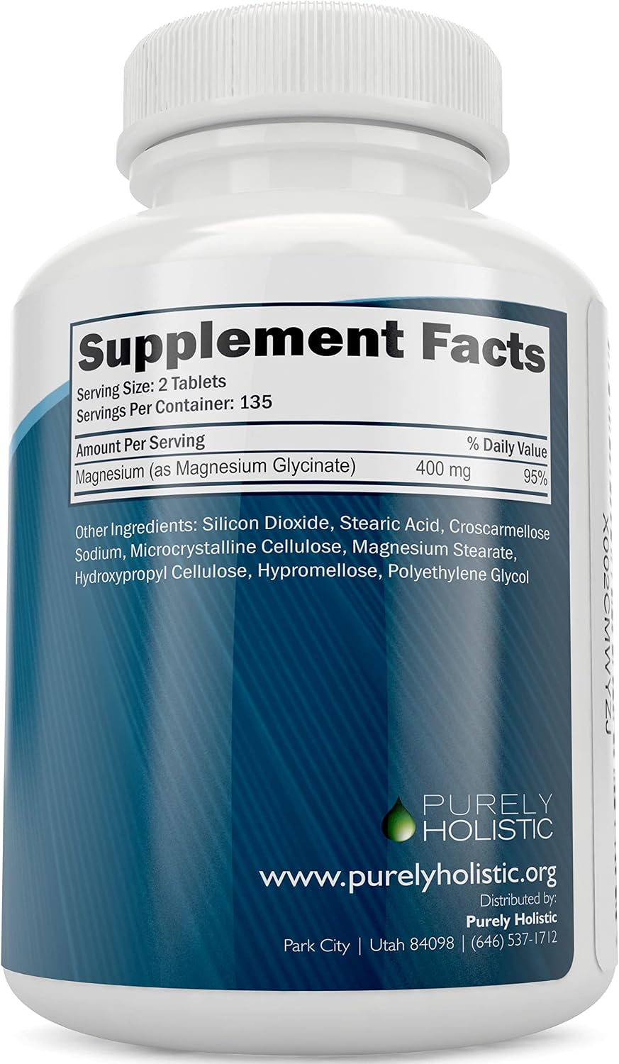 Magnesium Glycinate 400mg + Calcium Citrate 1000mg with Parsley, Dandelion & Watercress - Vegan Bundle - 270 Tablets & 365 Capsules