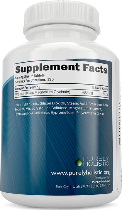 Magnesium Glycinate 400mg + Selenium 200mcg - Vegan Bundle - 270 Tablets & 365 Capsules - Made in USA