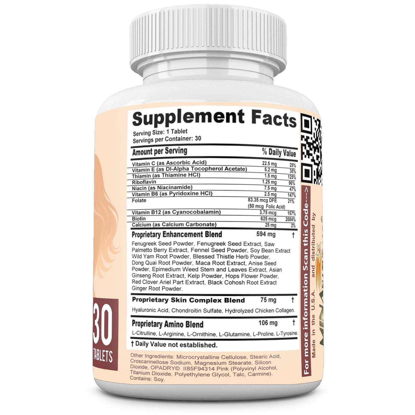 MINANATURALS VELVIRA Feminine Wellness Support Supplement for Women Herbal Rejuvenation Formula with Vitamins, Amino Acids & Collagen 30 Tablets MINANATURALS buy supplements Au